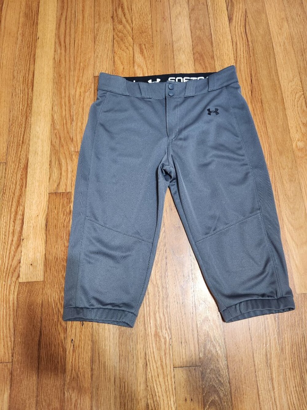 Under Armour Youth Gray Softball Pants - Size LG
